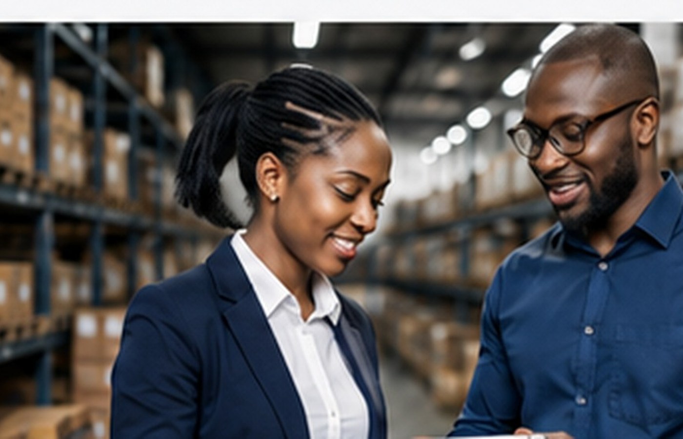 Invictus Finance Africa advisor supporting an SME client in a warehouse